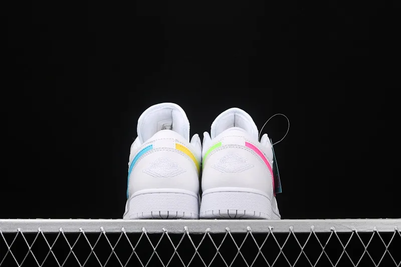 All categories Air Jordan Jordan series basketball shoes Air Jordan 1 Low New version Air Jordan 1 Low "White Multi" AJ1 Joe 1 four-color mandarin duck low-top top-layer leather cultural and leisure sports sneakers CW7035-100